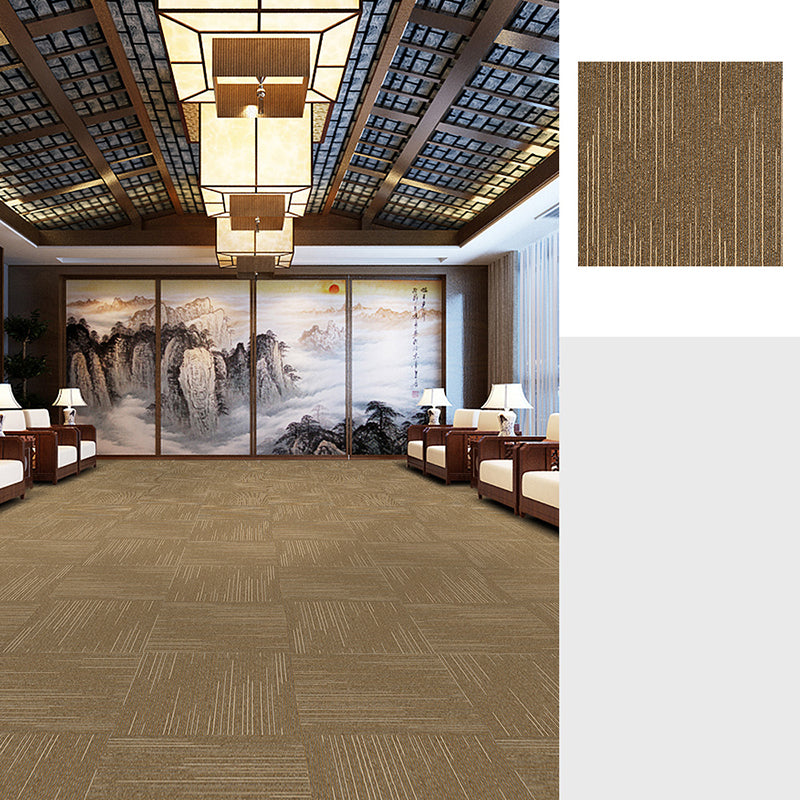 Gray Tone Level Loop Carpet Tile Geometric Self Adhesive Indoor Office Carpet Tiles