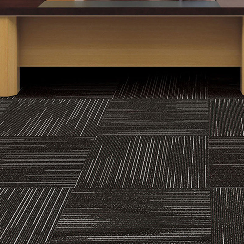 Gray Tone Level Loop Carpet Tile Geometric Self Adhesive Indoor Office Carpet Tiles