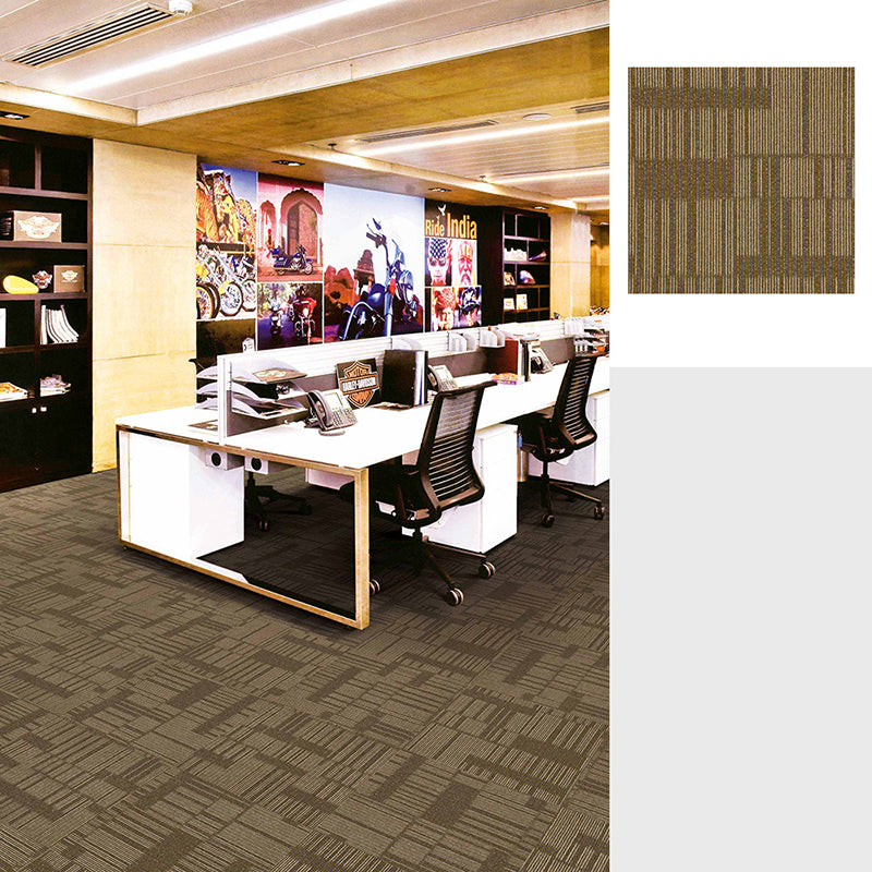 Gray Tone Level Loop Carpet Tile Geometric Self Adhesive Indoor Office Carpet Tiles