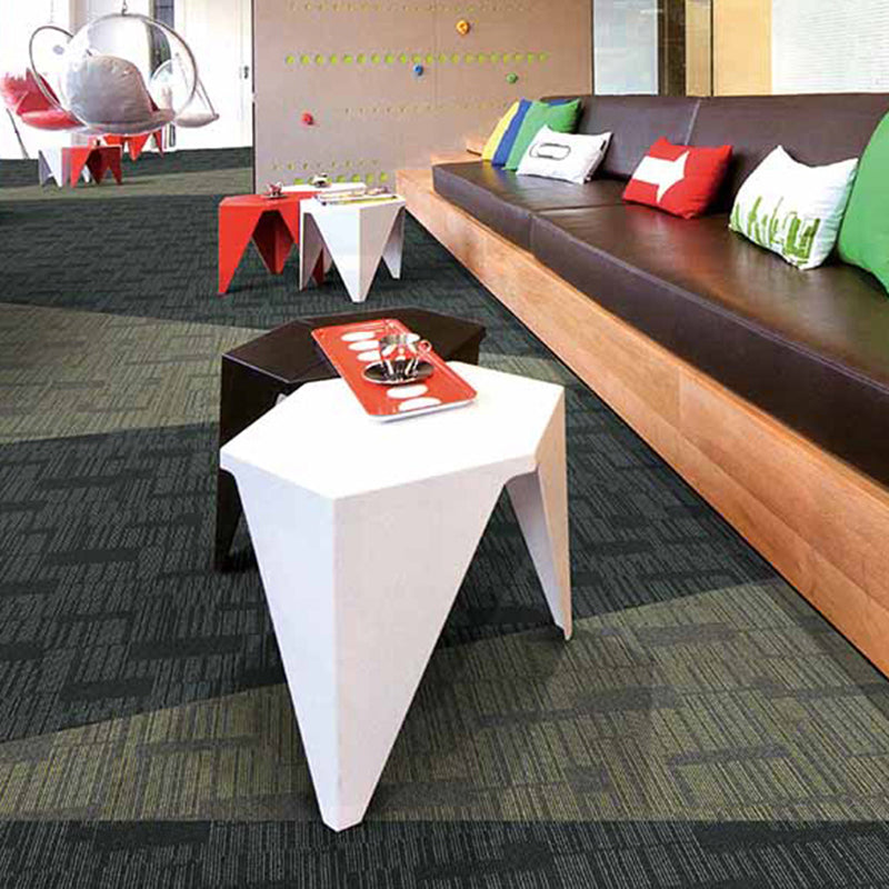 Office Level Loop Carpet Tile Dark Color Fade Resistant Loose Lay Indoor Carpet Tiles