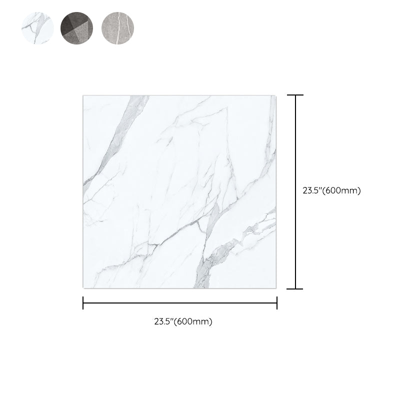 Peel and Stick Vinyl Flooring High Gloss PVC Flooring with Square Edge