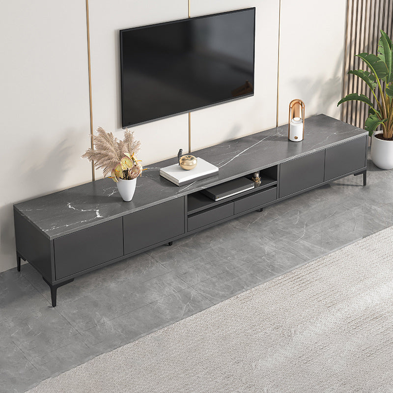 Glam TV Stand Console Open Storage Media Console for Living Room