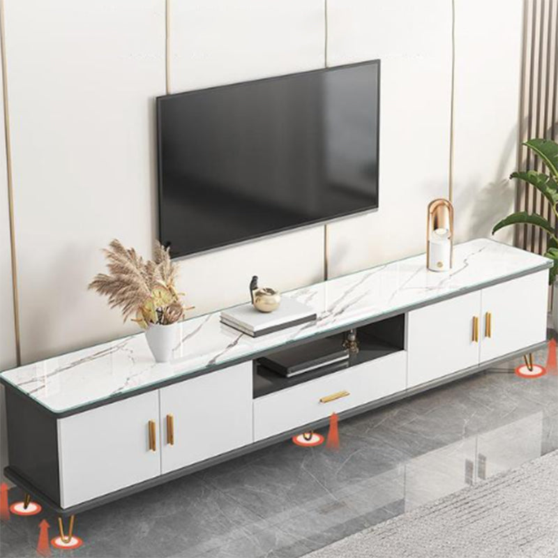 Glam TV Stand Console Open Storage Media Console for Living Room