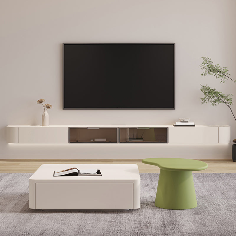 Contemporary TV Media Console Floating TV Console with 2 Drawers