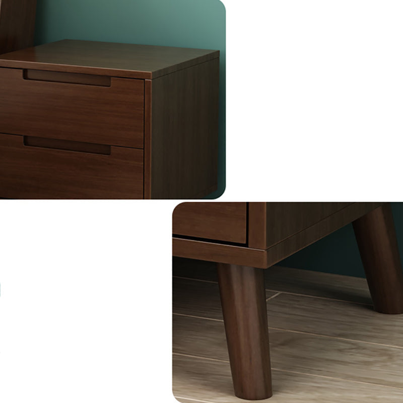 Modern Bed Nightstand Solid Wood Accent Table Nightstand for Bedroom