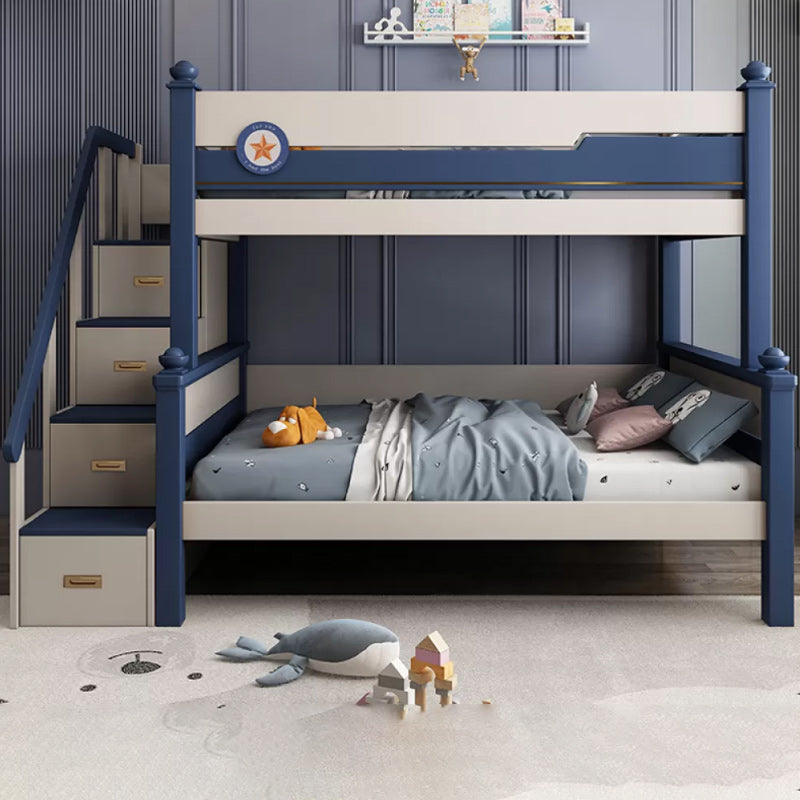 Storage Guardrail Bunk Bed Mattress Included Bed with Headboard