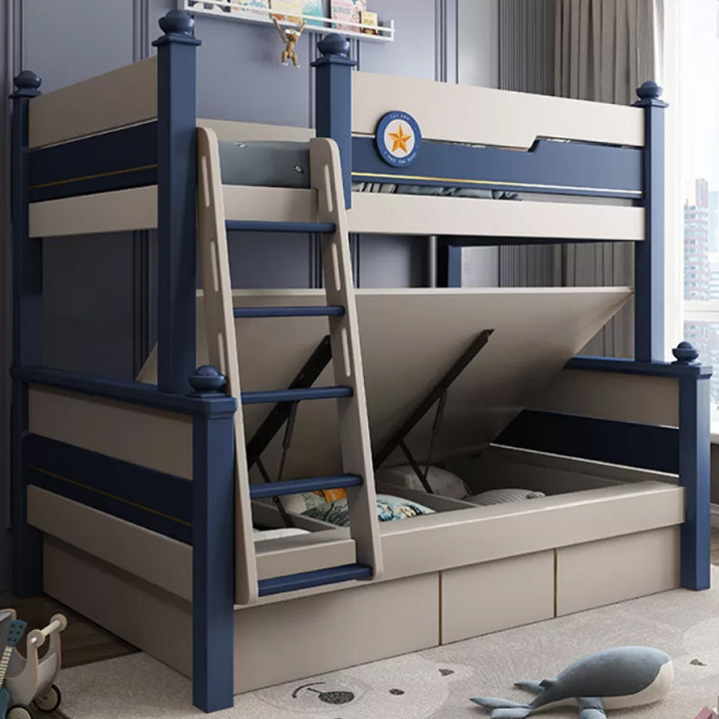 Storage Guardrail Bunk Bed Mattress Included Bed with Headboard