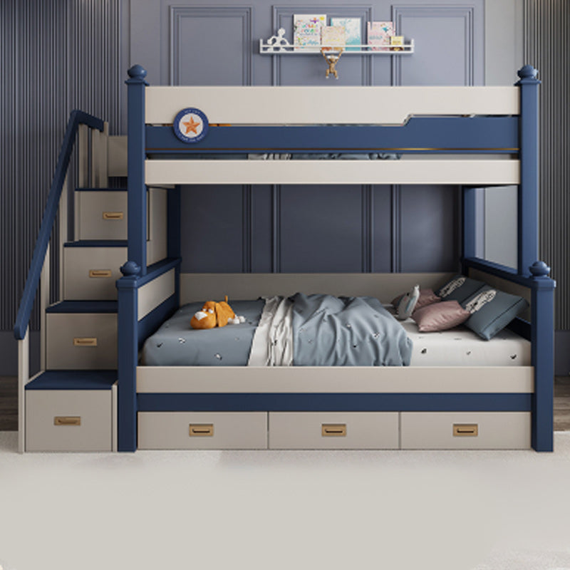 Storage Guardrail Bunk Bed Mattress Included Bed with Headboard