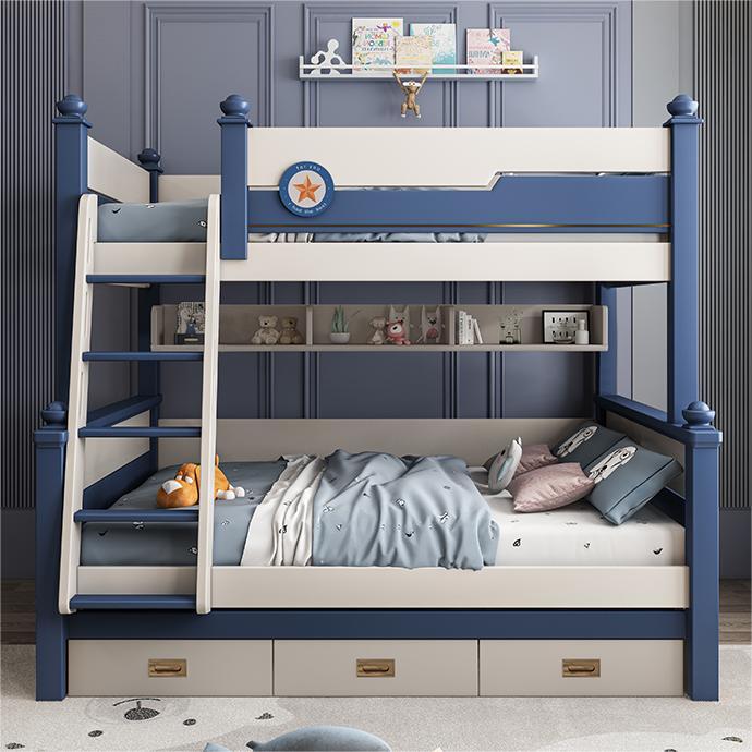 Storage Guardrail Bunk Bed Mattress Included Bed with Headboard