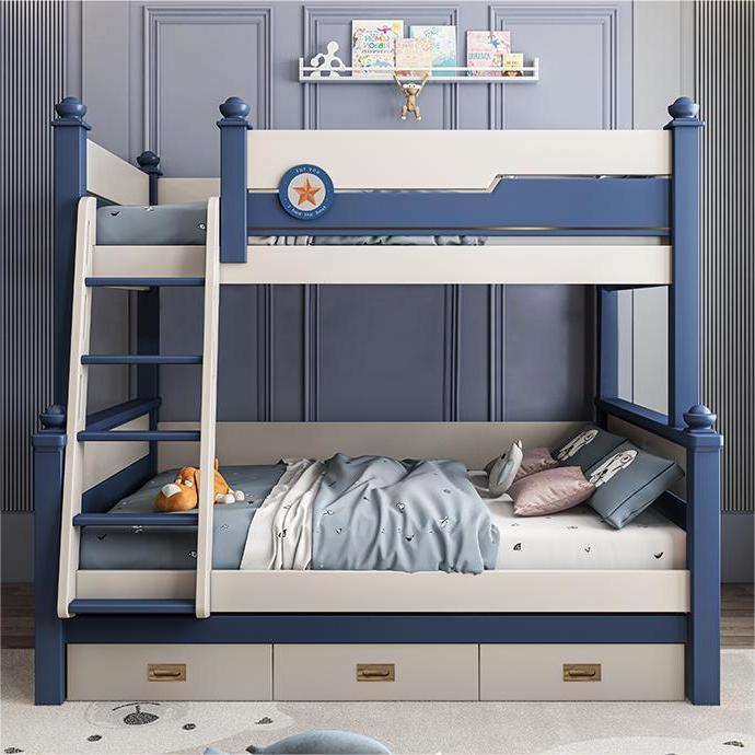 Storage Guardrail Bunk Bed Mattress Included Bed with Headboard