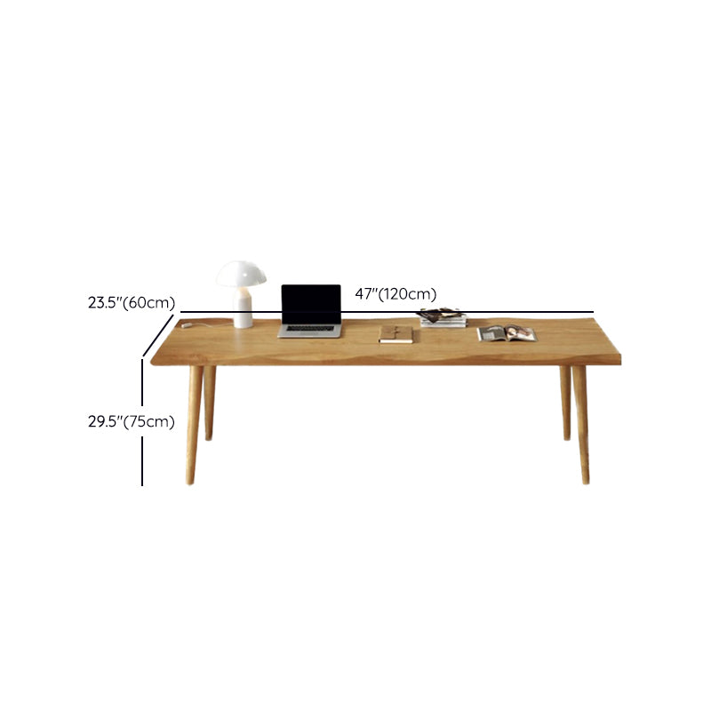 Contemporary Solid Wood Office Desk Rectangular Writing Desk for Office