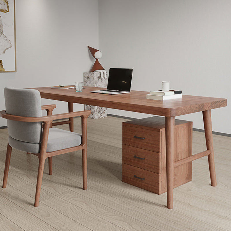 Contemporary Pine Office Desk Curved Writing Desk for Office