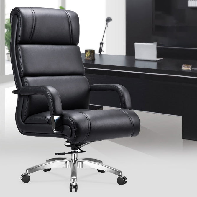 Modern Office Chair No Distressing Padded Arms Desk Chair with Wheels