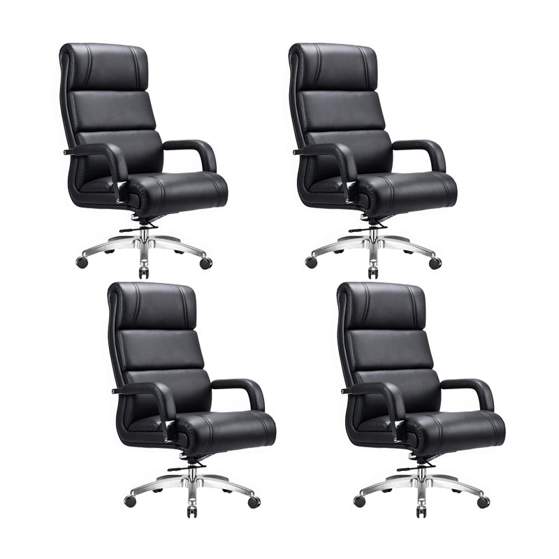 Modern Office Chair No Distressing Padded Arms Desk Chair with Wheels