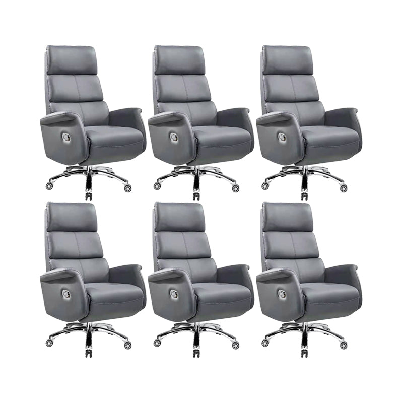 Modern Slide Office Chair Pillow Included Faux Leather Desk Chair with Wheels