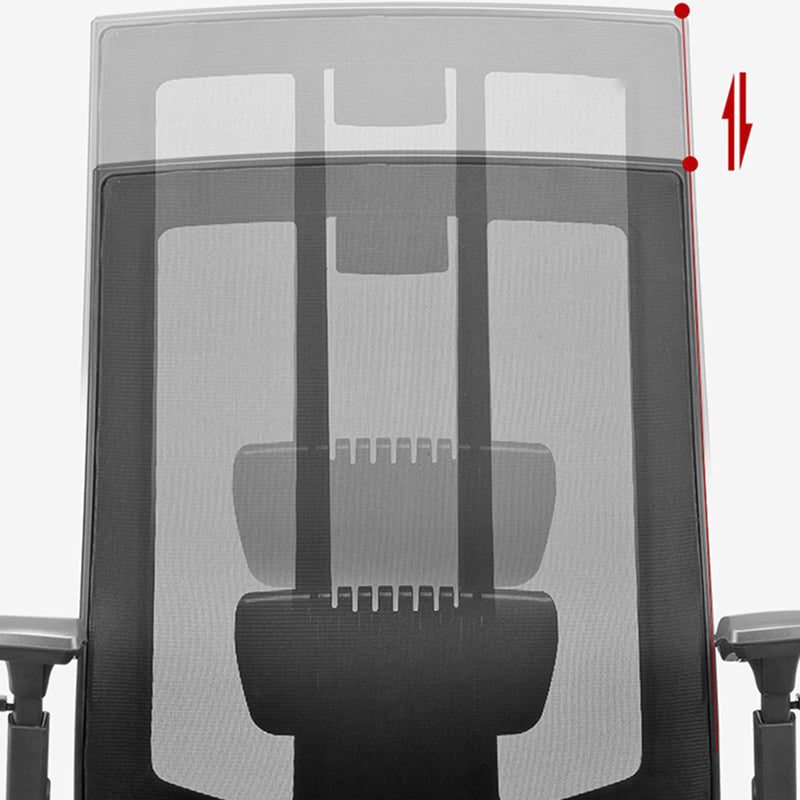 Modern Black Desk Chair No Distressing No Wheels Breathable Air Grid Office Chair