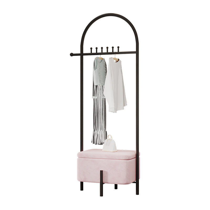 Luxurious Metallic Coat Hanger Free Standing Coat Rack with Flip Box