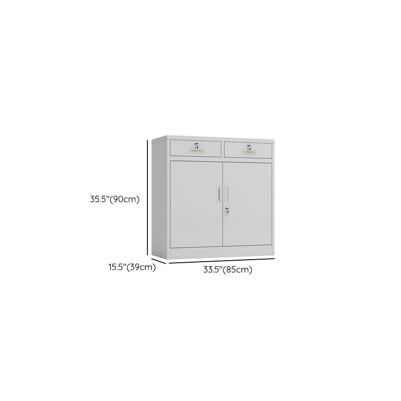 Basic Metal File Cabinet Solid Color Storage Shelve Locking File Cabinet for Office