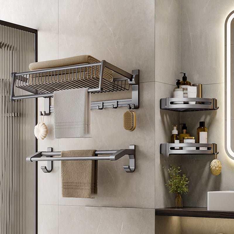 Modern Grey Bathroom Set Paper Holder Bath Shelf Bathroom Hardware Set