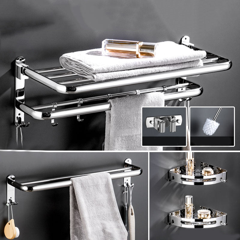 Modern Bathroom Accessory Kit Stainless Steel Towel Bar Bath Shelf Bathroom Set