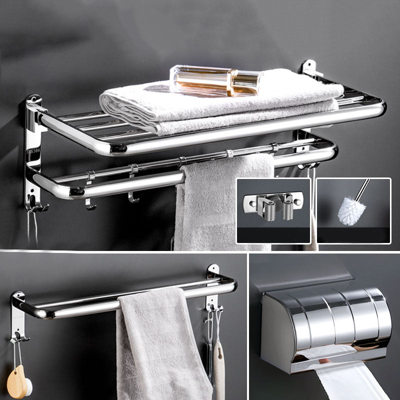 Modern Bathroom Accessory Kit Stainless Steel Towel Bar Bath Shelf Bathroom Set