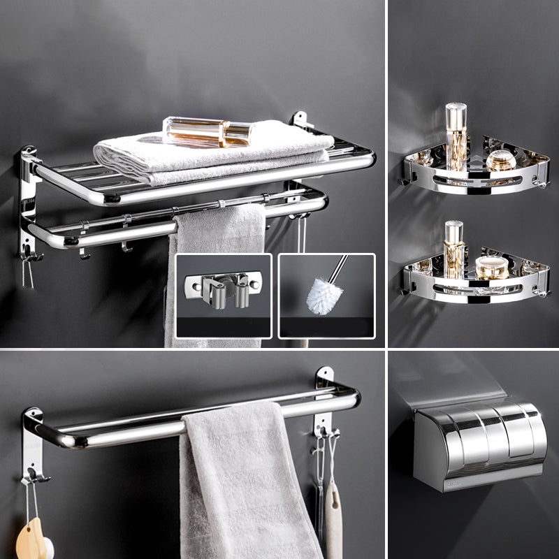 Modern Bathroom Accessory Kit Stainless Steel Towel Bar Bath Shelf Bathroom Set