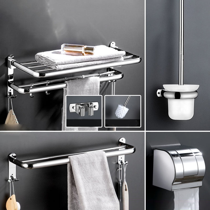 Modern Bathroom Accessory Kit Stainless Steel Towel Bar Bath Shelf Bathroom Set