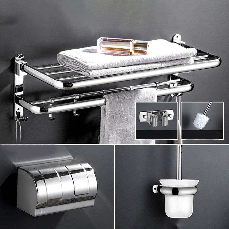 Modern Bathroom Accessory Kit Stainless Steel Towel Bar Bath Shelf Bathroom Set