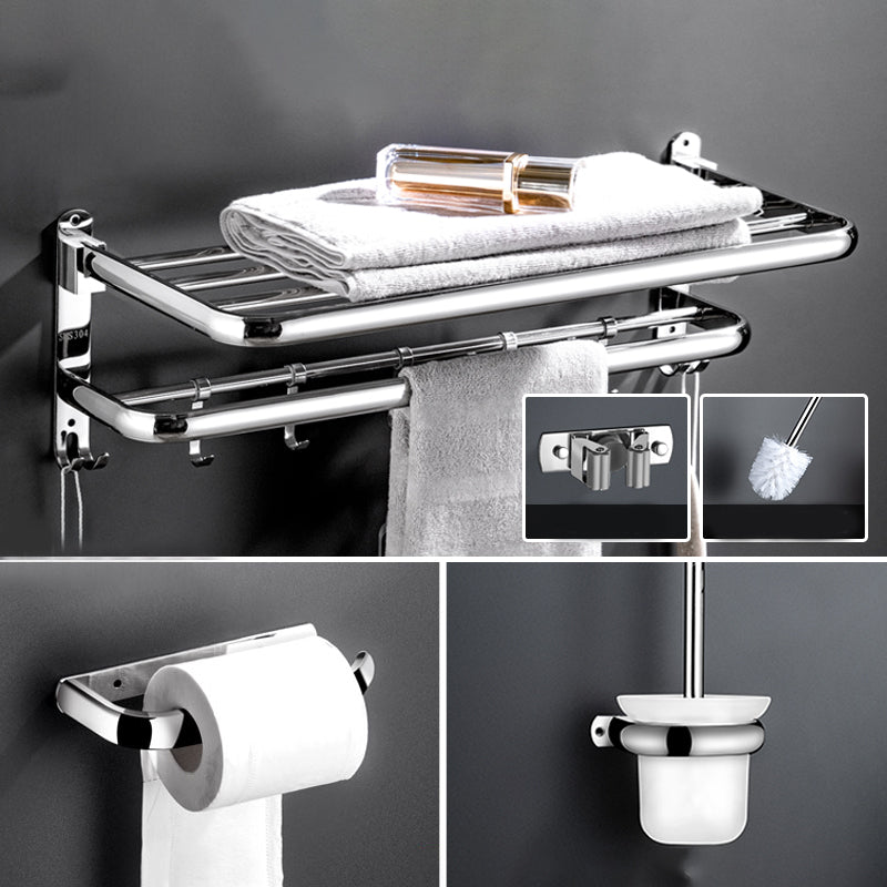 Modern Bathroom Accessory Kit Stainless Steel Towel Bar Bath Shelf Bathroom Set