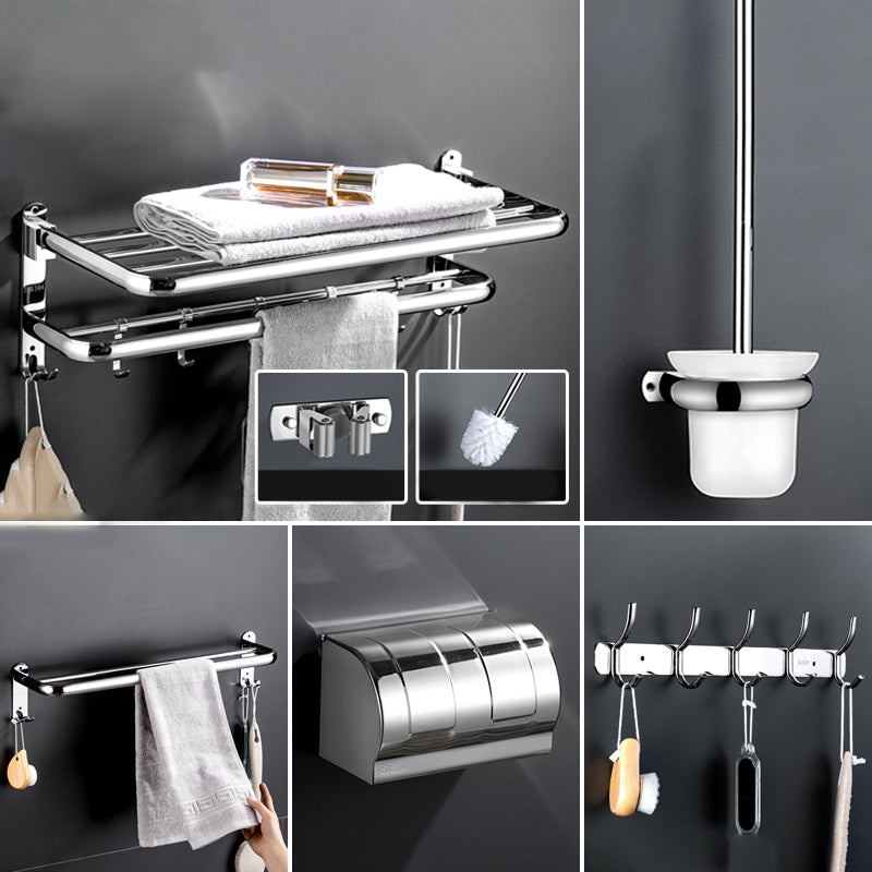 Modern Bathroom Accessory Kit Stainless Steel Towel Bar Bath Shelf Bathroom Set