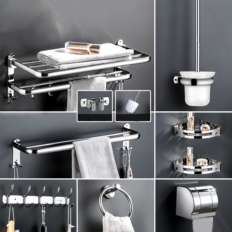 Modern Bathroom Accessory Kit Stainless Steel Towel Bar Bath Shelf Bathroom Set