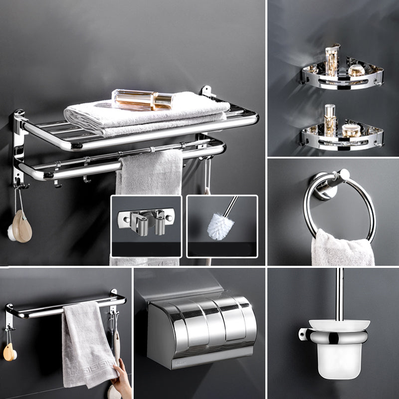 Modern Bathroom Accessory Kit Stainless Steel Towel Bar Bath Shelf Bathroom Set