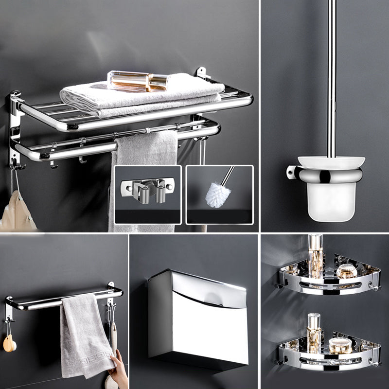 Modern Bathroom Accessory Kit Stainless Steel Towel Bar Bath Shelf Bathroom Set