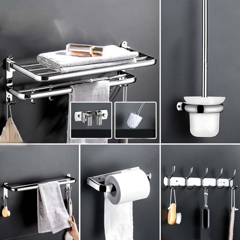 Modern Bathroom Accessory Kit Stainless Steel Towel Bar Bath Shelf Bathroom Set