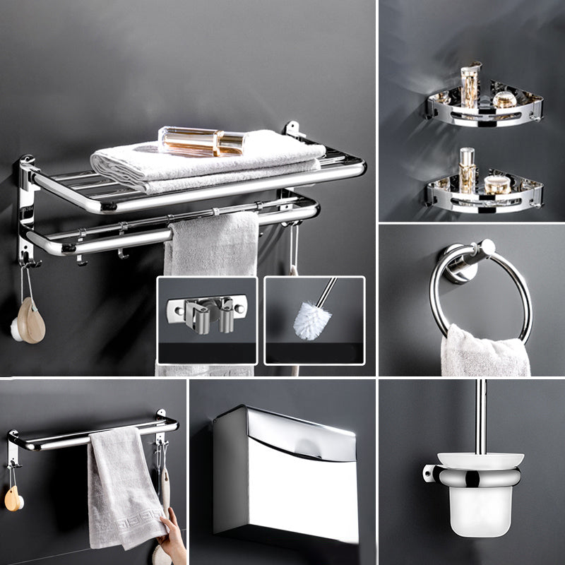 Modern Bathroom Accessory Kit Stainless Steel Towel Bar Bath Shelf Bathroom Set