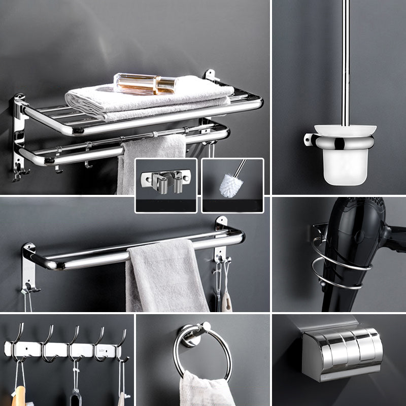 Modern Bathroom Accessory Kit Stainless Steel Towel Bar Bath Shelf Bathroom Set