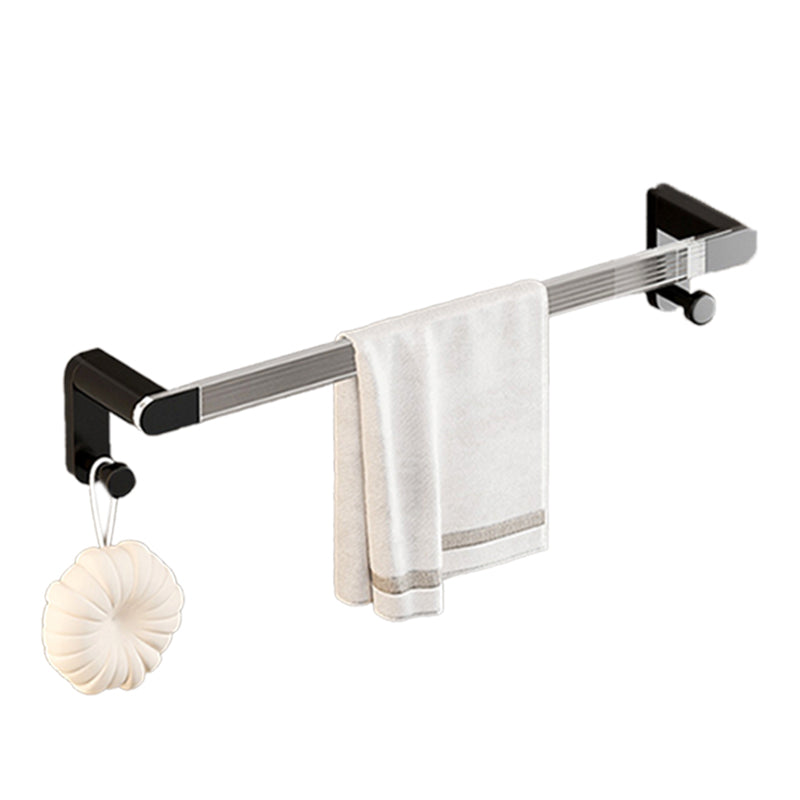 Black Finish Bathroom Set Metallic & Acrylic Bathroom Hardware Set in Stainless Aluminum