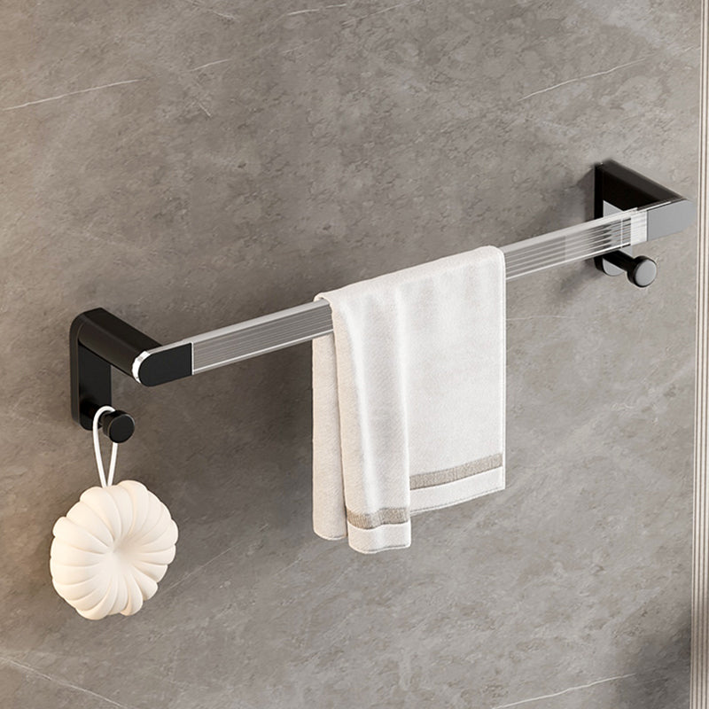 Black Finish Bathroom Set Metallic & Acrylic Bathroom Hardware Set in Stainless Aluminum