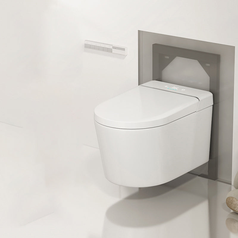 Stain Resistant Smart Bidet White Warm Air Dryer Bidet without Water Pressure Control