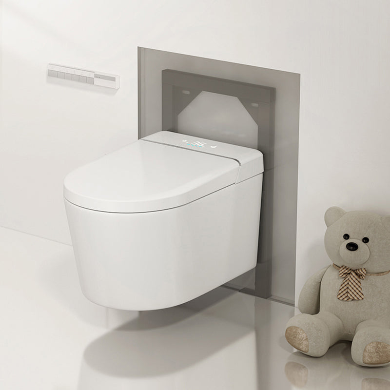 Stain Resistant Smart Bidet White Warm Air Dryer Bidet without Water Pressure Control