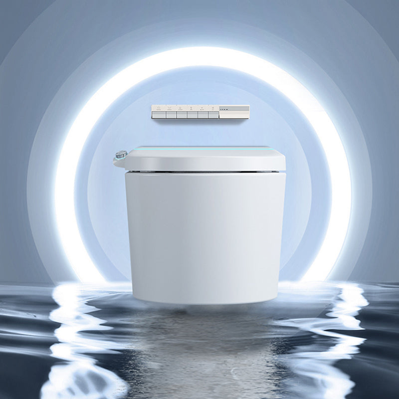 Stain Resistant Smart Bidet White Warm Air Dryer Bidet without Water Pressure Control