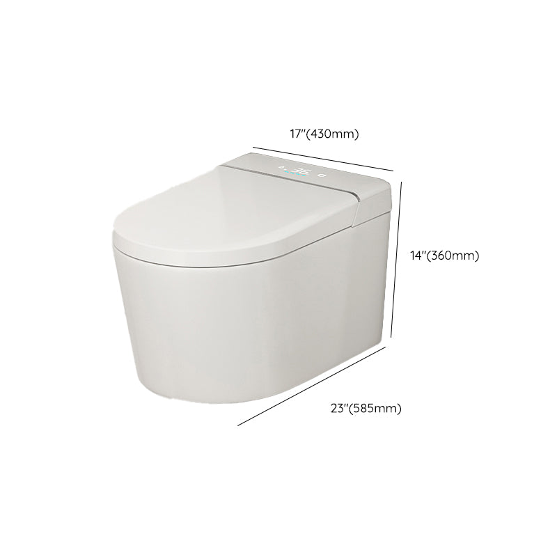 Stain Resistant Smart Bidet White Warm Air Dryer Bidet without Water Pressure Control