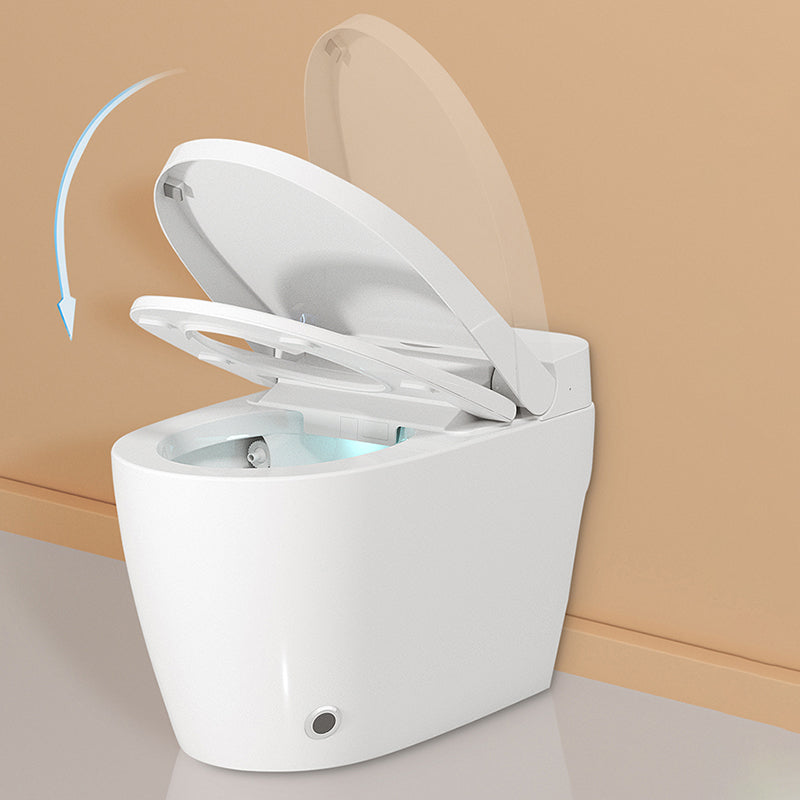 Elongated White Floor Mount Bidet with Heated Seat,15.75" Long