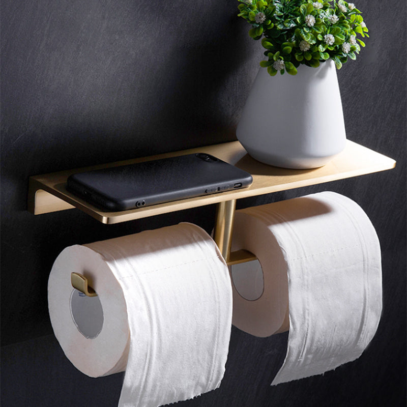 Brushed Brass Bathroom Hardware Set Retro Golden Bathroom Accessory Kit