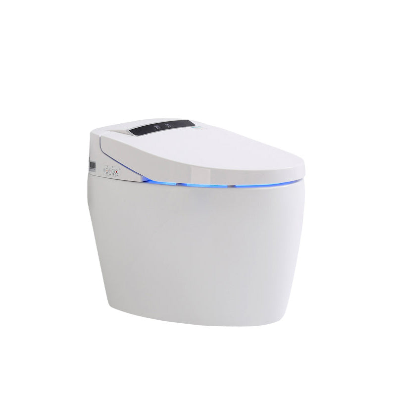 Contemporary Floor Standing Bidet in White Elongated  Toilet