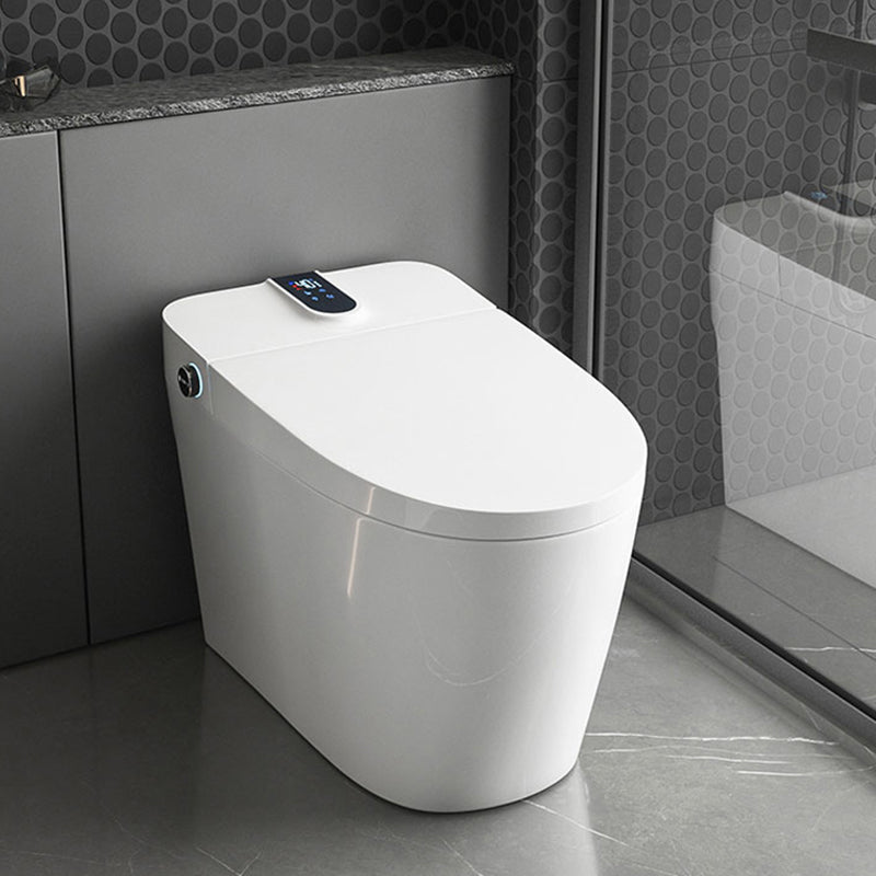 Contemporary Floor Standing Bidet in White Elongated  Toilet