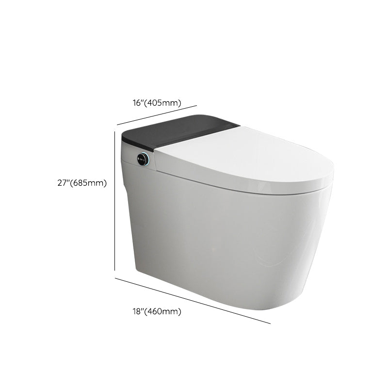 Contemporary Floor Standing Bidet in White Elongated  Toilet