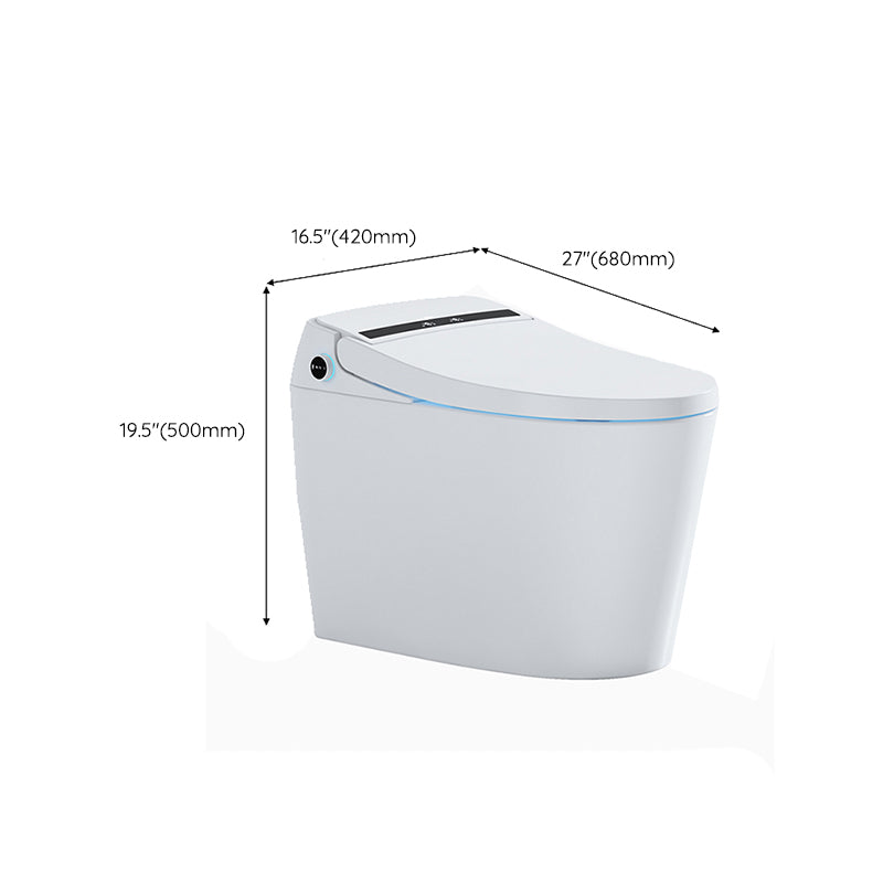 Contemporary Floor Standing Bidet in White Elongated  Toilet