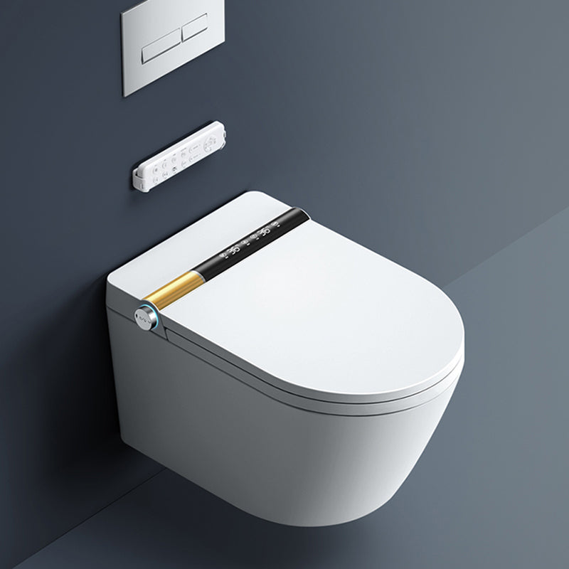 16.14" High Elongated Wall Mounted Bidet with Heated Seat White Bidet