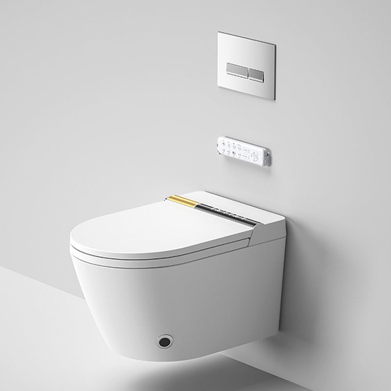 16.14" High Elongated Wall Mounted Bidet with Heated Seat White Bidet